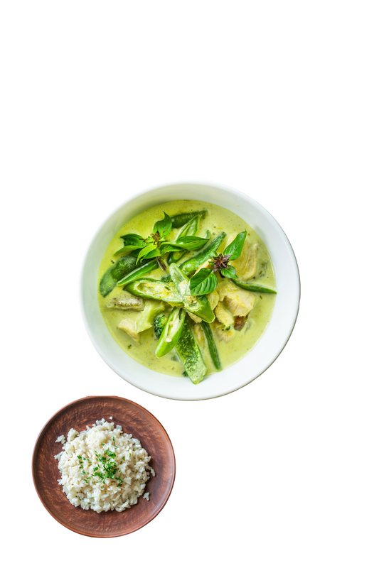 Green Thai vitality curry, coconut rice 🌶